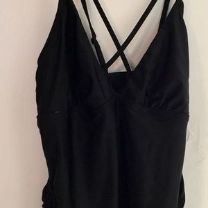 Womens Cinch Swim Tankini Top NWOT